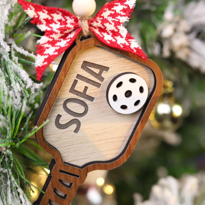 Personalized Pickleball Paddle Christmas Ornament| Personalized Ornament - Image 3
