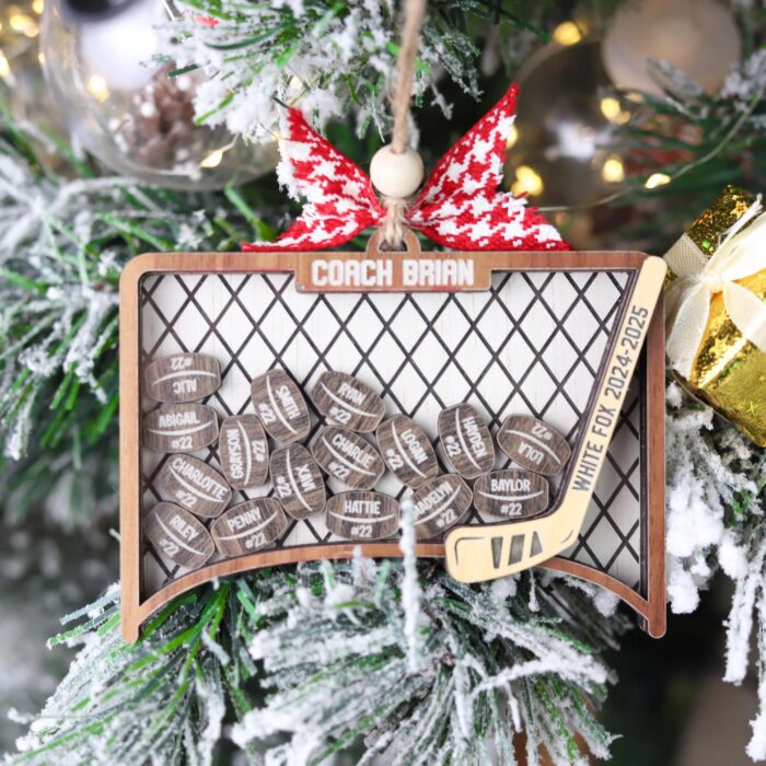 Personalized 4D Hockey Shaker Ornament | Personalized Ornament - Image 7