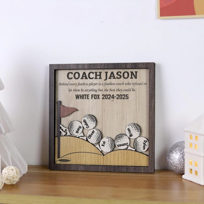Personalized Golf Coach Shaker Sign | Personalized Sign - Image 5