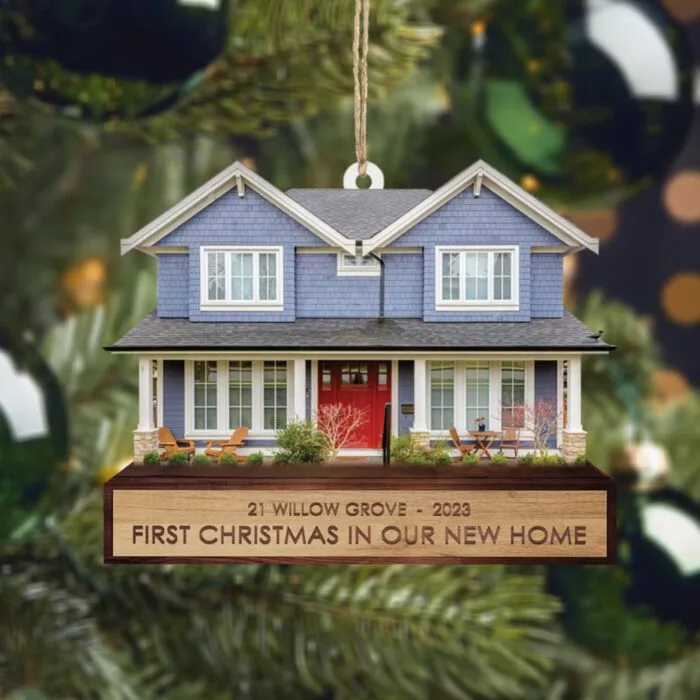 Personalized First Christmas in Our New Home Ornament | Personalized Ornament | Woodhug