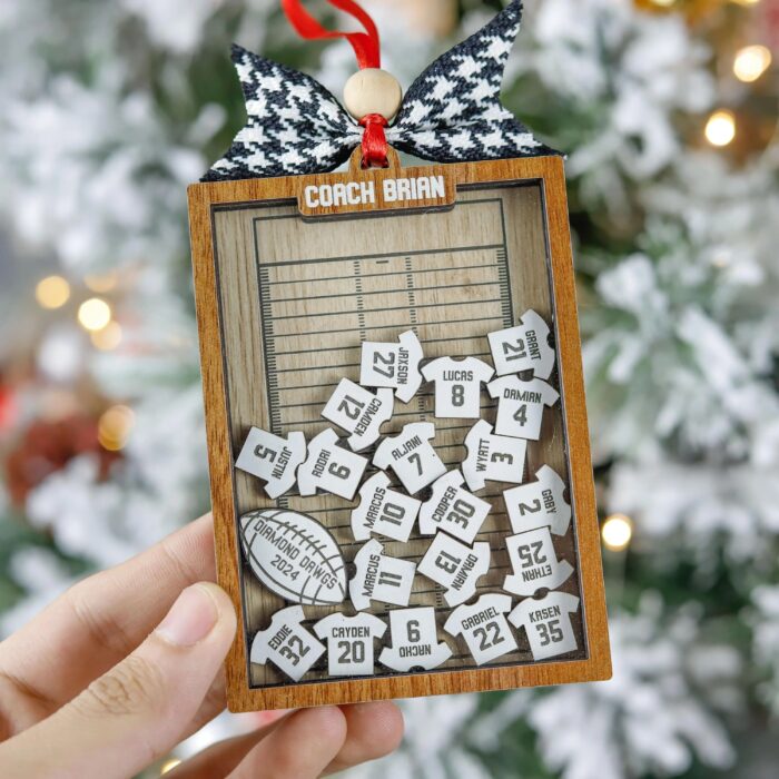 Personalized 4D Football Shaker Ornament | Personalized Ornament - Image 5