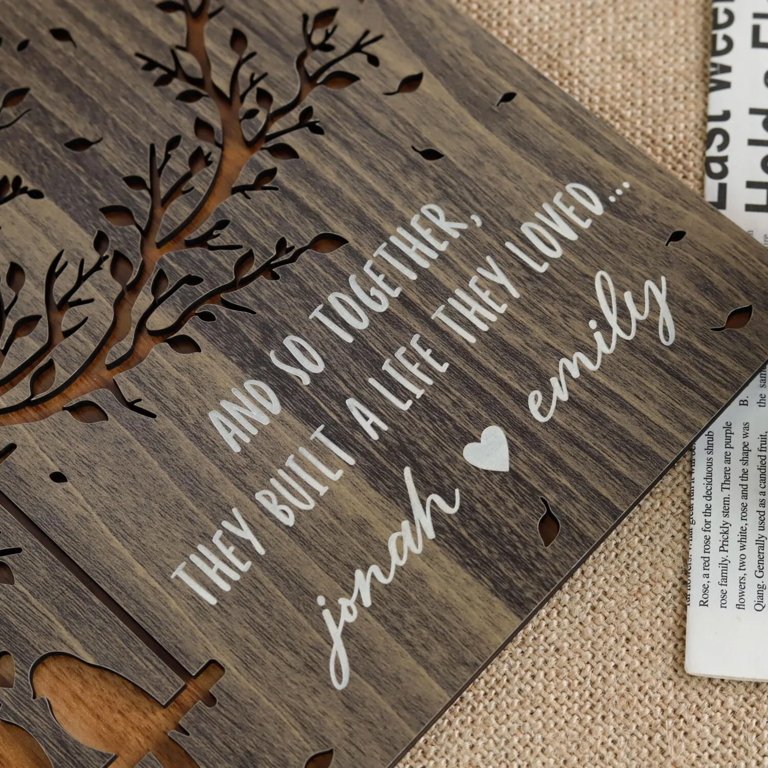 Personalized Love Birds Couple Plaque | Personalized Gift | Woodhug - Image 7