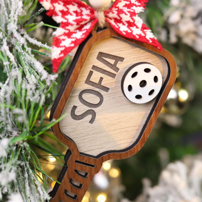 Personalized Pickleball Paddle Christmas Ornament| Personalized Ornament - Image 7