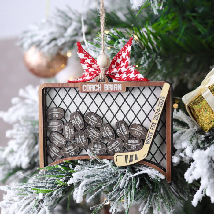 Personalized 4D Hockey Shaker Ornament | Personalized Ornament - Image 8