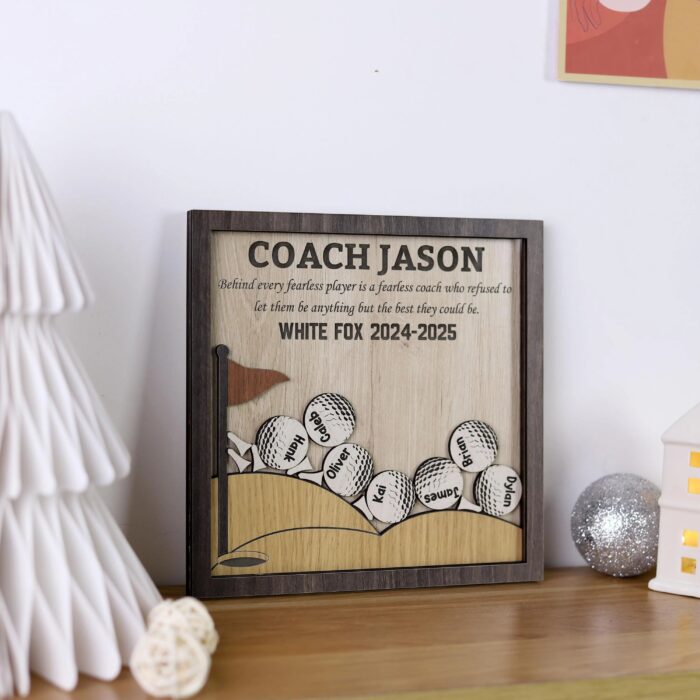 Personalized Golf Coach Shaker Sign | Personalized Sign - Image 8