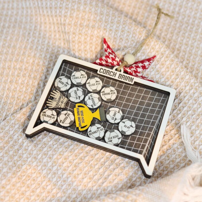 Personalized Soccer Coach Team Ornament | Personalized Ornament - Image 6