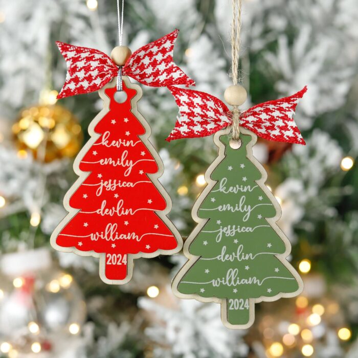 Personalized Grandkids & Pets Name Christmas Ornament | Personalized Ornament