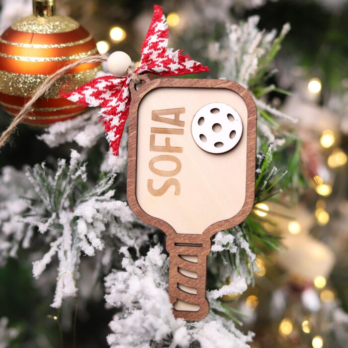 Personalized Pickleball Paddle Christmas Ornament| Personalized Ornament