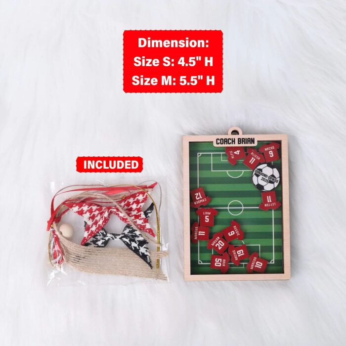 Personalized Soccer Field Coach 4D Shaker Ornament | Personalized Ornament - Image 2