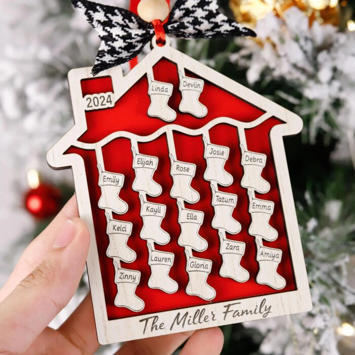 Personalized Stockings Tray Christmas Ornament | Personalized Ornament - Image 9