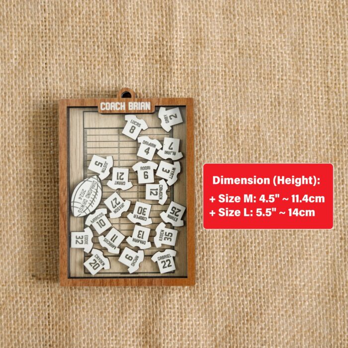 Personalized 4D Football Shaker Ornament | Personalized Ornament - Image 2