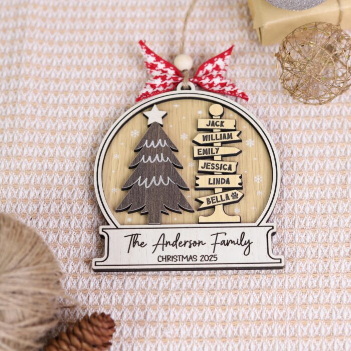 Personalized Family Name Christmas Ornament – Custom Family Name Keepsake | Personalized Ornament - Image 9