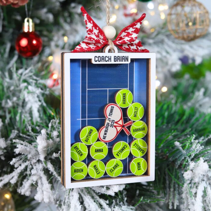 Personalized Tennis Coach Shaker Ornament | Personalized Ornament - Image 6