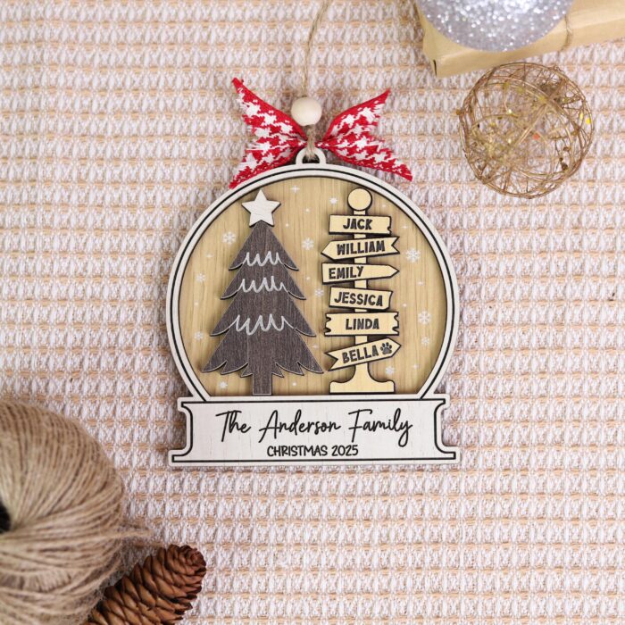 Personalized Family Name Christmas Ornament – Custom Family Name Keepsake | Personalized Ornament - Image 5