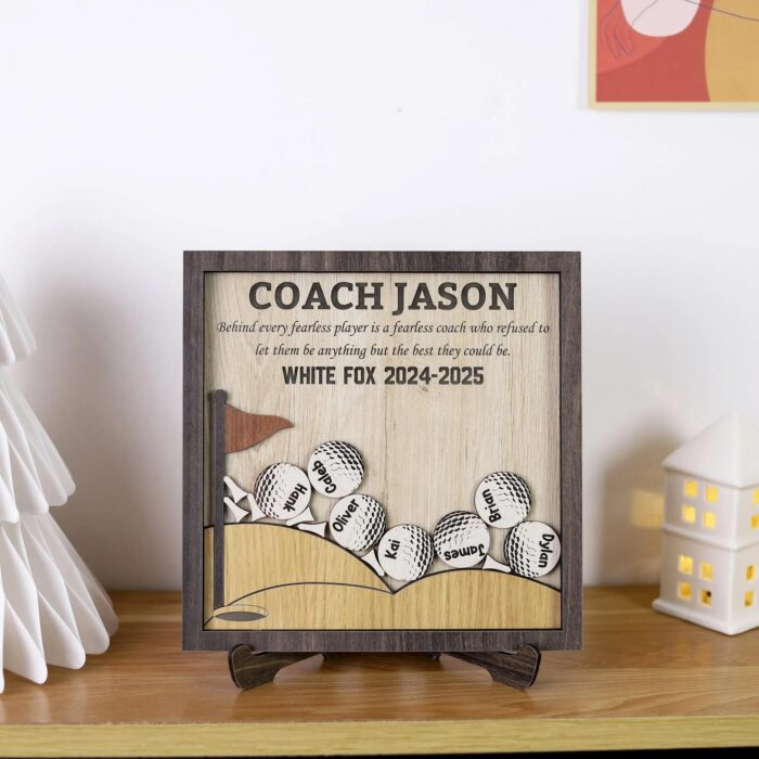Personalized Golf Coach Shaker Sign | Personalized Sign