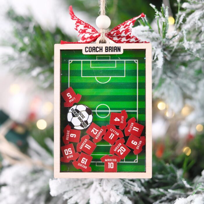 Personalized Soccer Field Coach 4D Shaker Ornament | Personalized Ornament - Image 8