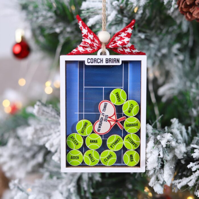 Personalized Tennis Coach Shaker Ornament | Personalized Ornament - Image 11