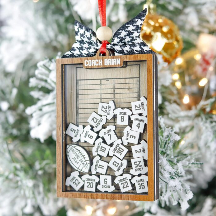 Personalized 4D Football Shaker Ornament | Personalized Ornament - Image 9