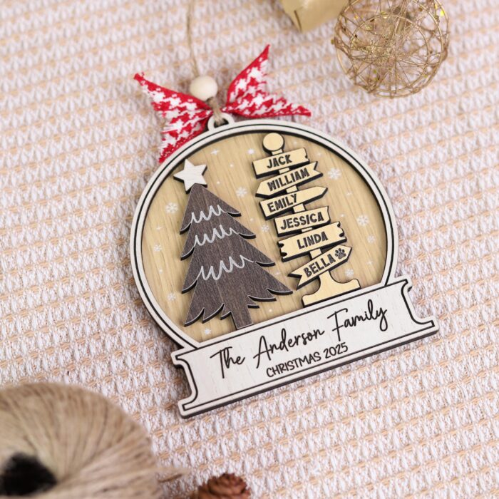 Personalized Family Name Christmas Ornament – Custom Family Name Keepsake | Personalized Ornament - Image 8