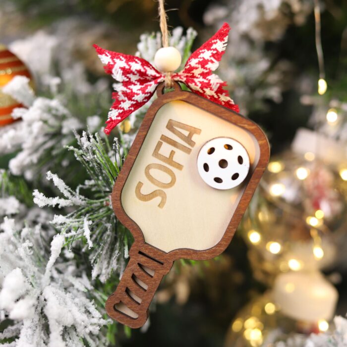 Personalized Pickleball Paddle Christmas Ornament| Personalized Ornament - Image 9