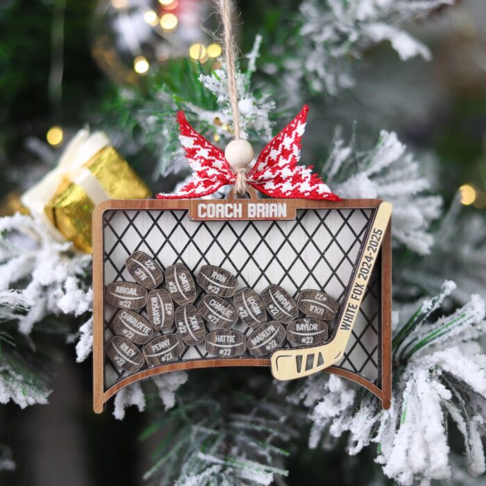 Personalized 4D Hockey Shaker Ornament | Personalized Ornament - Image 9
