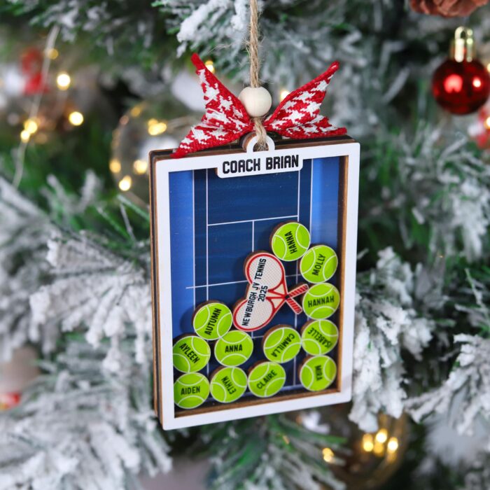 Personalized Tennis Coach Shaker Ornament | Personalized Ornament - Image 8