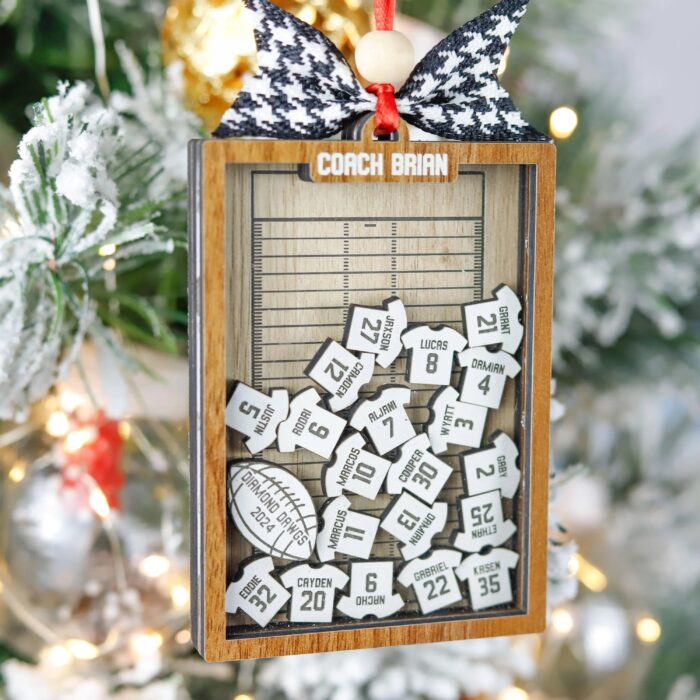 Personalized 4D Football Shaker Ornament | Personalized Ornament - Image 7