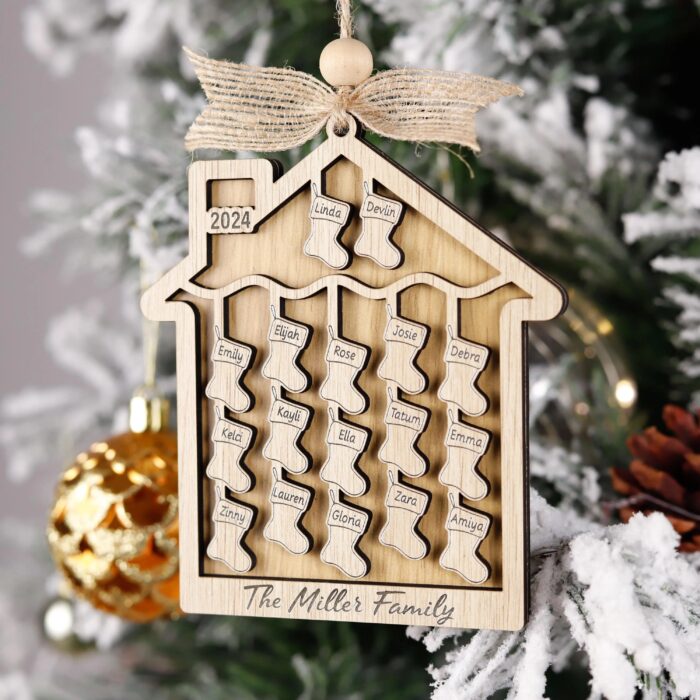 Personalized Stockings Tray Christmas Ornament | Personalized Ornament - Image 5