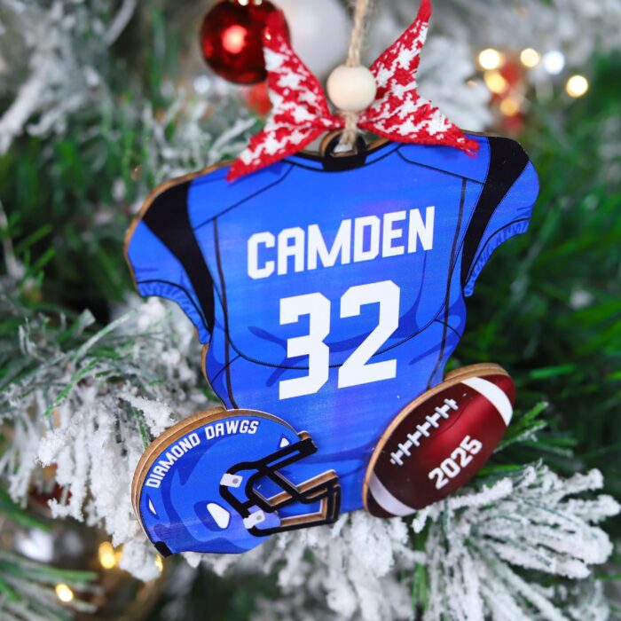 Personalized Football Christmas Ornament | Personalized Ornament - Image 4