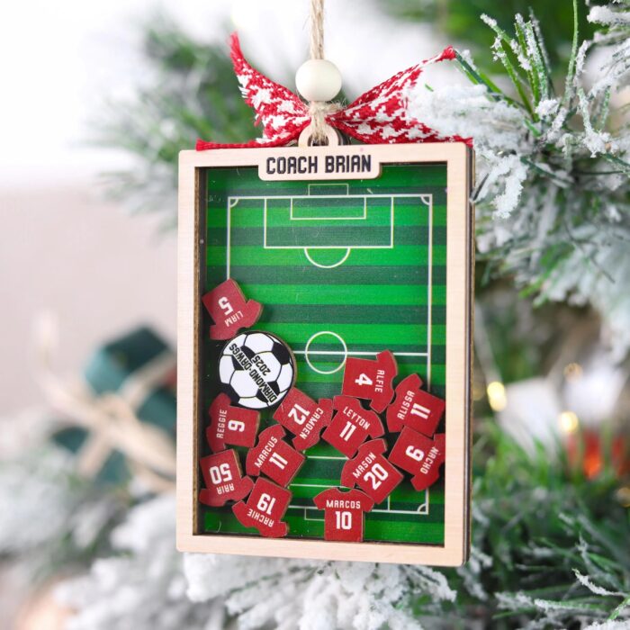 Personalized Soccer Field Coach 4D Shaker Ornament | Personalized Ornament - Image 11