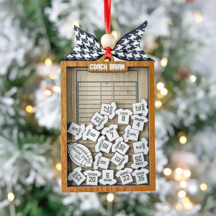 Personalized 4D Football Shaker Ornament | Personalized Ornament