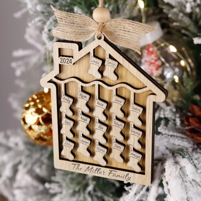 Personalized Stockings Tray Christmas Ornament | Personalized Ornament - Image 6