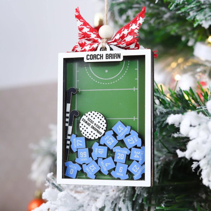 Personalized Field Hockey Christmas Shaker Ornament | Personalized Ornament - Image 6