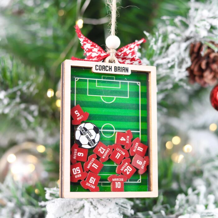 Personalized Soccer Field Coach 4D Shaker Ornament | Personalized Ornament - Image 10