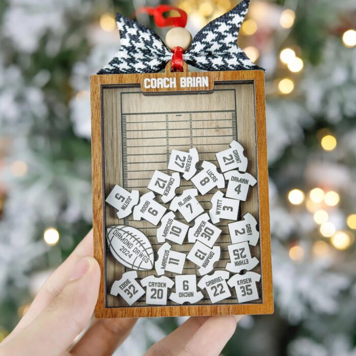 Personalized 4D Football Shaker Ornament | Personalized Ornament - Image 8
