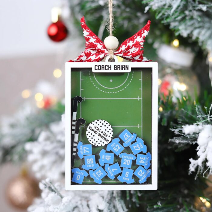 Personalized Field Hockey Christmas Shaker Ornament | Personalized Ornament - Image 9