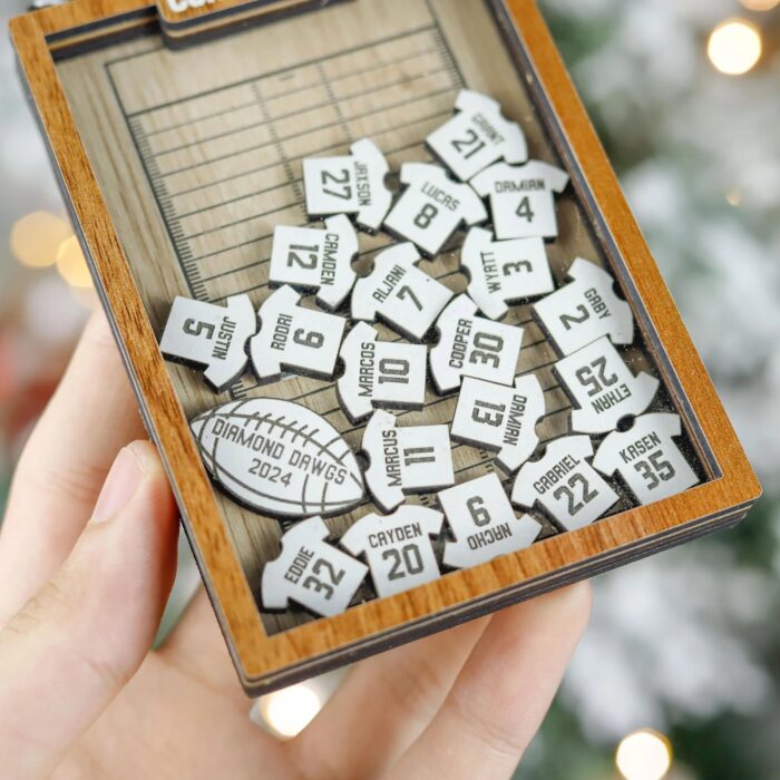 Personalized 4D Football Shaker Ornament | Personalized Ornament - Image 10