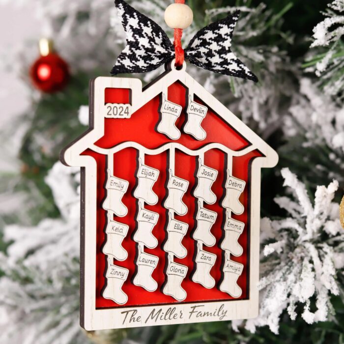 Personalized Stockings Tray Christmas Ornament | Personalized Ornament - Image 8