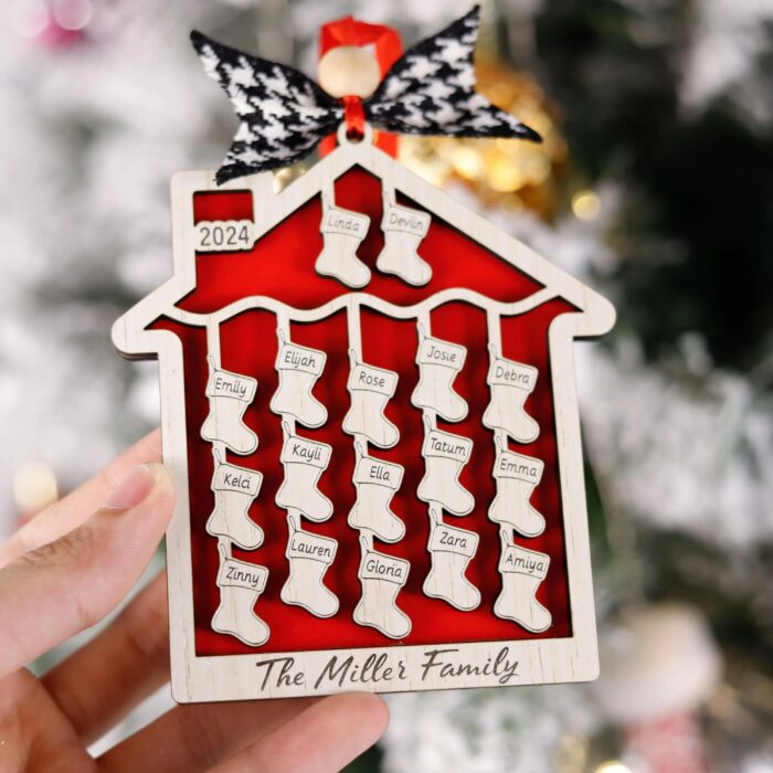 Personalized Stockings Tray Christmas Ornament | Personalized Ornament - Image 11