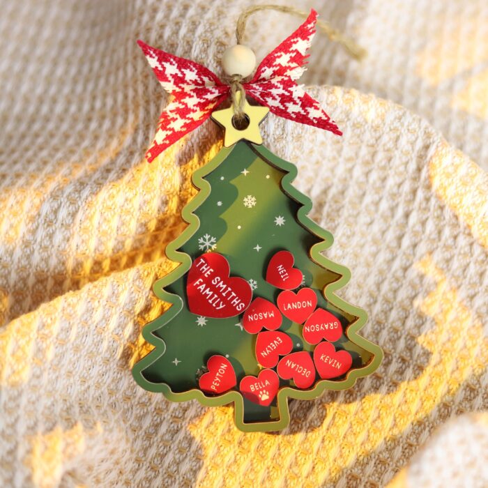 Personalized Christmas Tree Ornament with Names| Personalized Ornament - Image 6