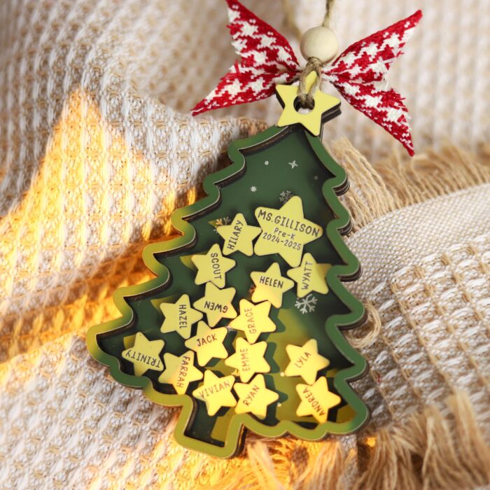 Personalized Christmas Tree Ornament with Names| Personalized Ornament - Image 9