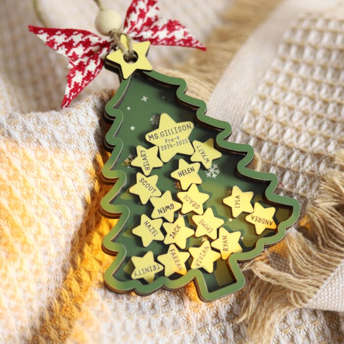 Personalized Christmas Tree Ornament with Names| Personalized Ornament - Image 7