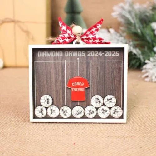 Personalized Volleyball Team Shaker Ornament – Custom Team Name & Year Keepsake | Personalized Ornament