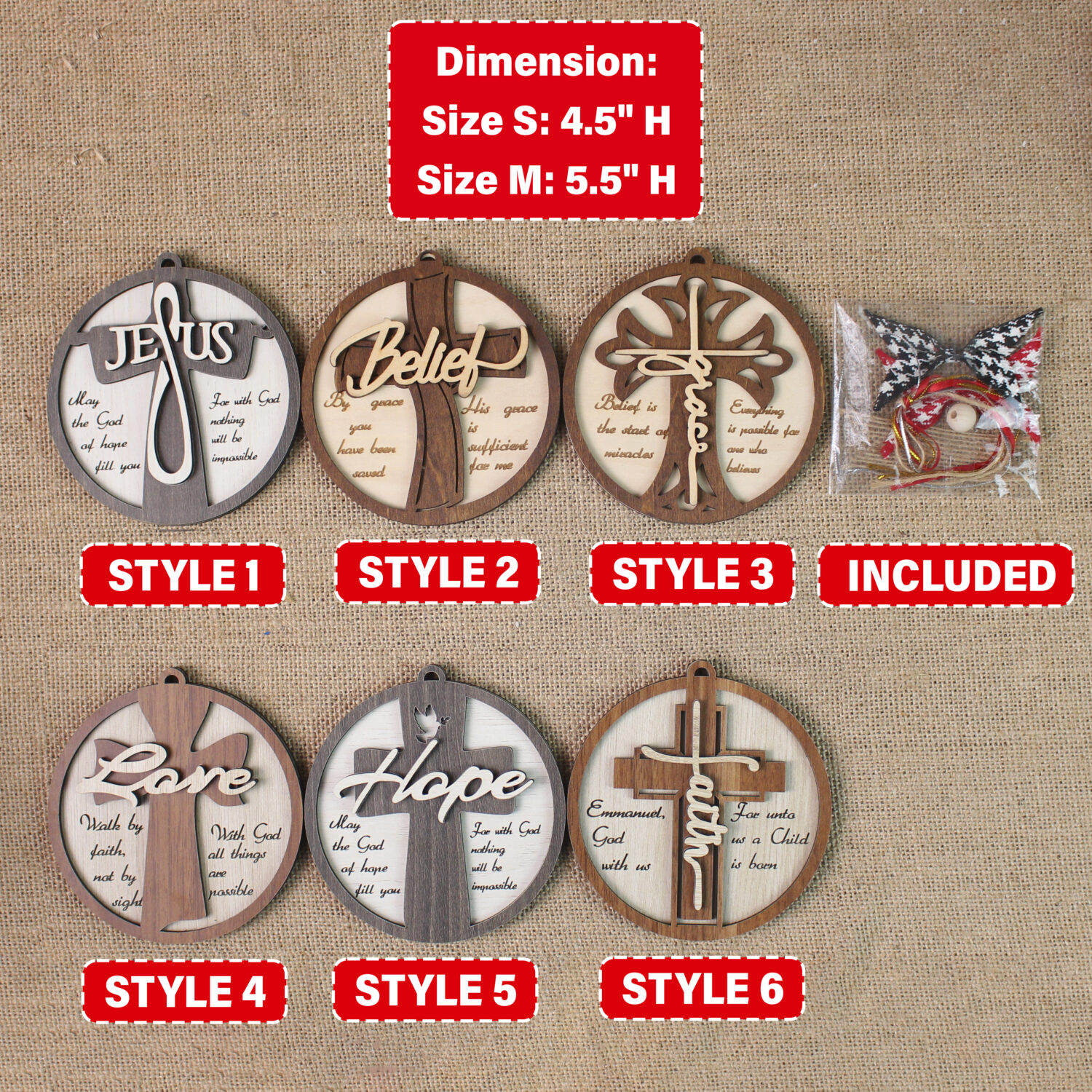 Personalized Nativity Jesus Cross Ornament – Custom Faith & Family Keepsake | Personalized Ornament - Image 2