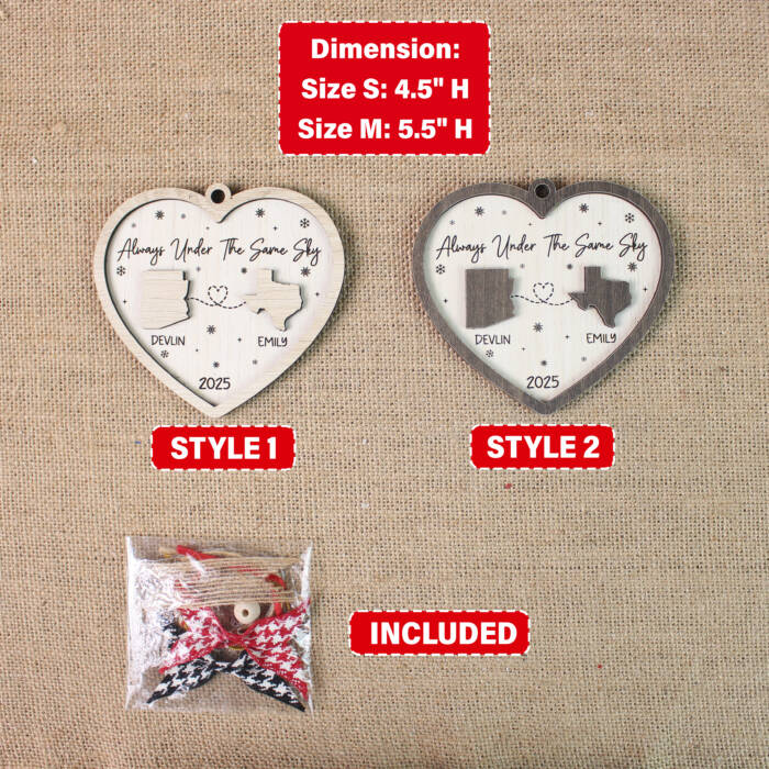 Always Under the Same Sky Ornament 2025 – Personalized Ornament - Image 2