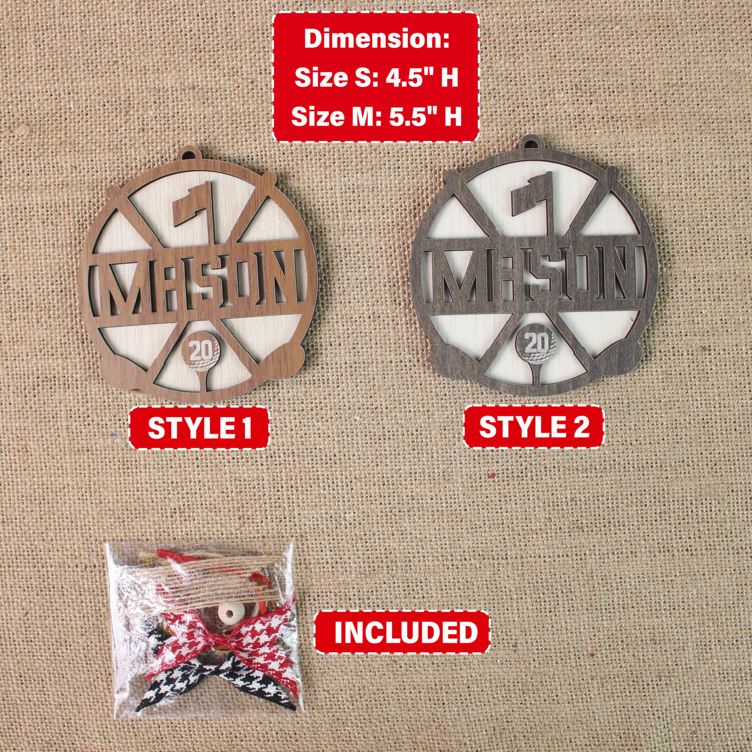 Personalized Golfer Name Ornament – Custom Name & 2025 Keepsake | Personalized Ornament - Image 2