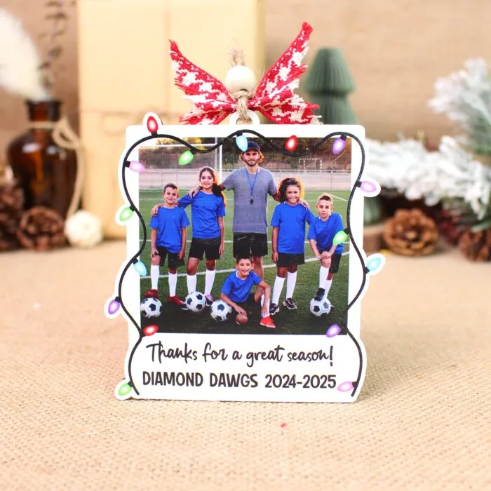 Personalized Christmas Sports Team Photo Ornament – Custom Team Keepsake | Personalized Ornament