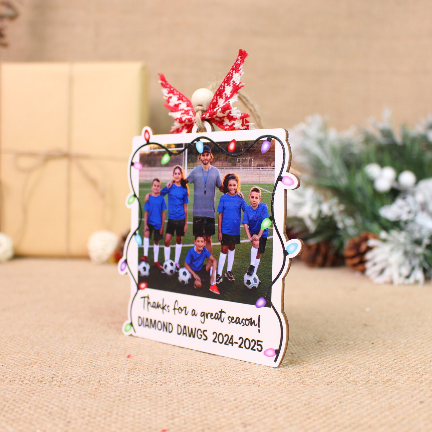 Personalized Christmas Sports Team Photo Ornament – Custom Team Keepsake | Personalized Ornament - Image 4