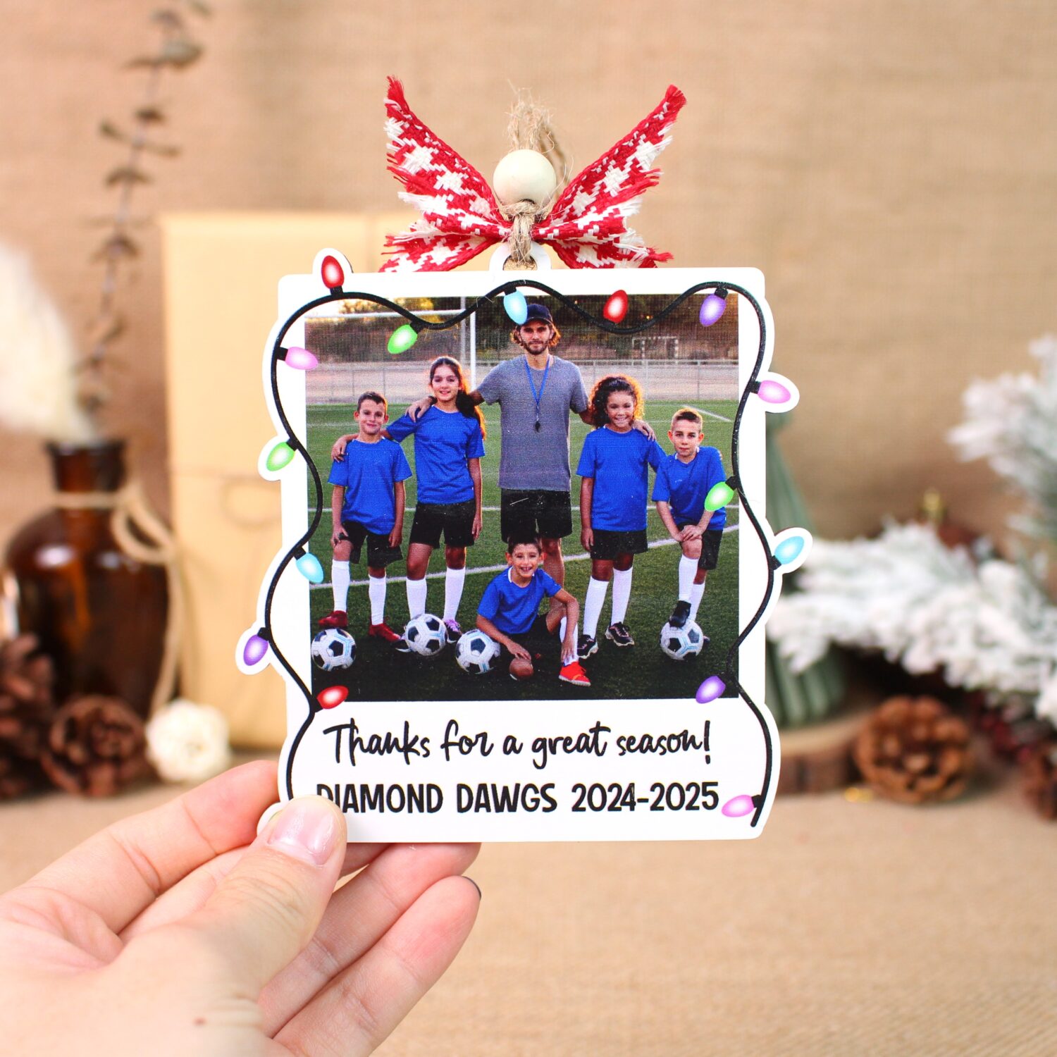 Personalized Christmas Sports Team Photo Ornament – Custom Team Keepsake | Personalized Ornament - Image 6