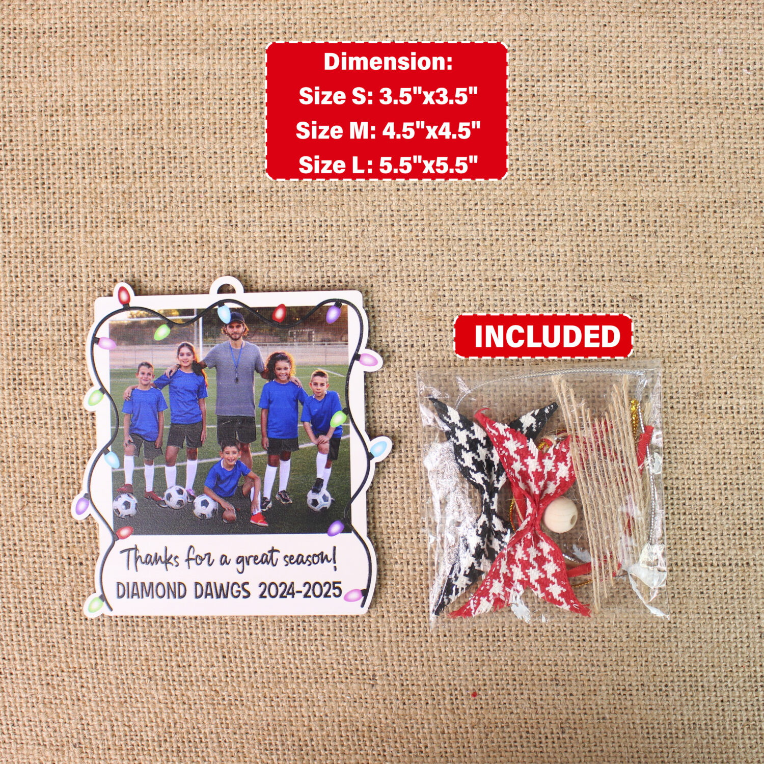 Personalized Christmas Sports Team Photo Ornament – Custom Team Keepsake | Personalized Ornament - Image 2